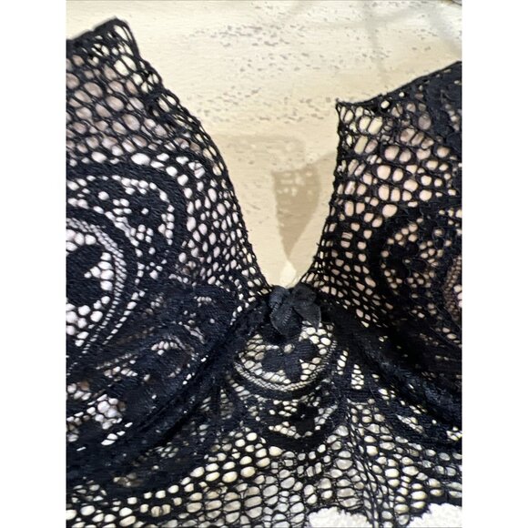 Marilyn Monroe RN 90410 Black Polyester Padded Push Up Bra Size 38 C - Picture 11 of 13